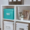 Leitz Storage Box Click & Store WOW Cube Medium, tirkīzzila, kartons, 260 mm, 260 mm, 240 mm