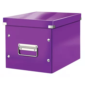 Leitz uzglabāšanas kaste Click & Store WOW Cube Medium, violeta, kartons, 260 mm, 260 mm, 240 mm