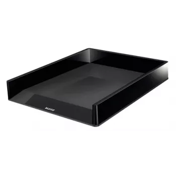Leitz Letter Tray Dual Colour, plastmasa, melna, A4, A4, brošūra, katalogs, aploksne, plakana mape, mape, vēstule, papīrs, 267 mm