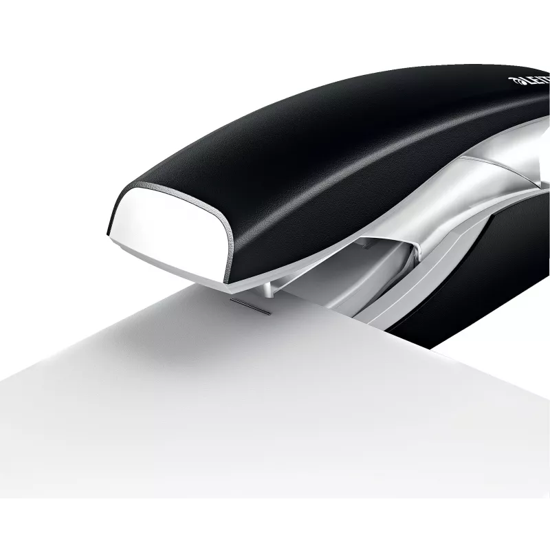 Leitz skavotājs Softpress plakans Clinch 30 loksnēm, 30 loksnes, melns, plakanais locījums, Leitz Softpress skavas, plastmasa, 80 g/m²