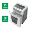 Leitz IQ Office Pro papīra smalcinātājs P5, mikroizgriezuma smalcināšana, 23 cm, 2 x 15 mm, 30 L, 300 loksnes, 55 dB
