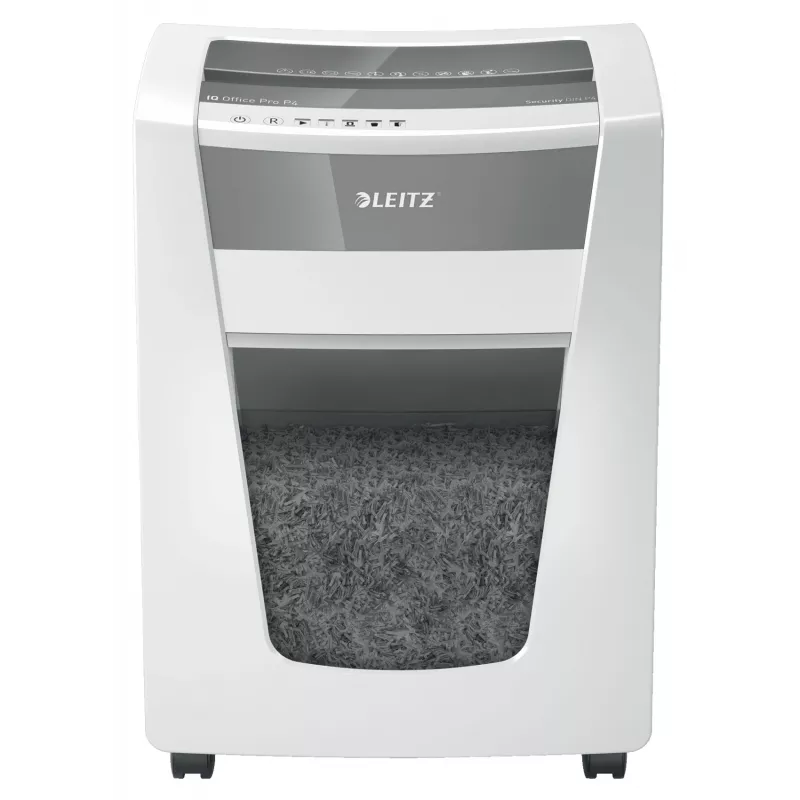 Leitz IQ Office Pro dokumentu smalcinātājs P4, šķērsgriezuma smalcināšana, 23 cm, 4 x 40 mm, 30 L, 275 loksnes, 55 dB