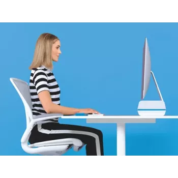 Leitz Monitora statīvs regulējams Ergo WOW, 68,6 cm (27 collas), augstuma regulēšana, zila, balta