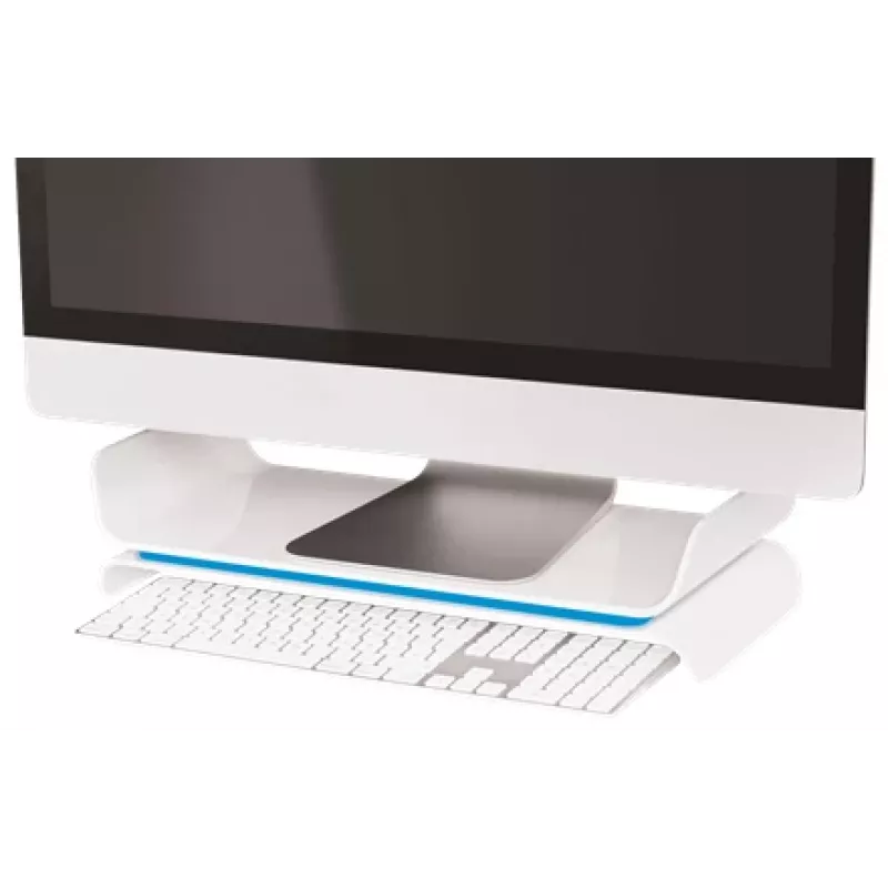 Leitz Monitora statīvs regulējams Ergo WOW, 68,6 cm (27 collas), augstuma regulēšana, zila, balta