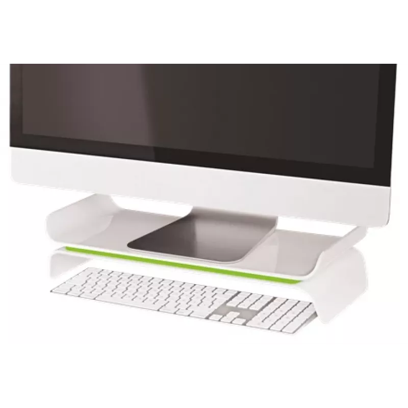 Leitz Monitora statīvs regulējams Ergo WOW, 68,6 cm (27 collas), augstuma regulēšana, zaļa, balta