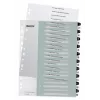 Leitz Indices Printable PP A4+ 1-20 WOW White/Melns, numerācijas cilnes, polipropilēns (PP), melna, balta, A4 Maxi, 245 mm, 305 mm