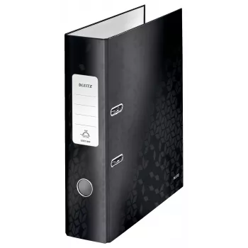 Leitz sviru arhīva mape 180° WOW POB/Laminēta A4/80mm, A4, Kartons, Melna, 600 lapas, 80 g/m², 8 cm