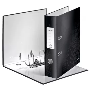 Leitz sviru arhīva mape 180° WOW POB/Laminēta A4/80mm, A4, Kartons, Melna, 600 lapas, 80 g/m², 8 cm