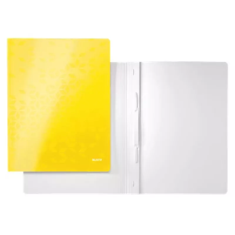 Leitz WOW A4 plakanā mape/kartons, parasta dokumentu mape, A4, kartons, dzeltena, portreta orientācija, 250 loksnēm