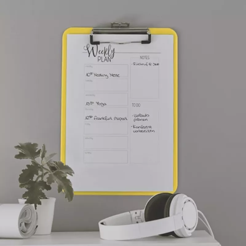 Leitz starpliktuve bez priekšējā vāka WOW, A4, plastmasa, dzeltena, 80 loksnes, 228 mm, 320 mm