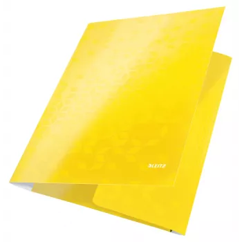 Leitz 3 atloku mape WOW Card/POB A4, prezentāciju mape, A4, polipropilēns (PP), dzeltena, 250 loksnes, 80 g/m²