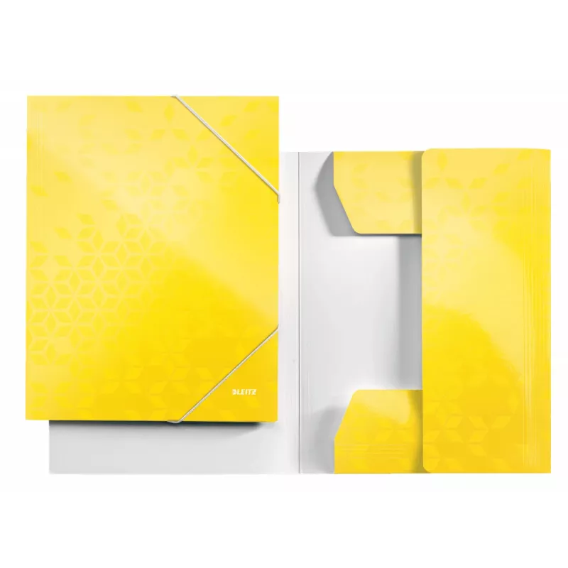 Leitz 3 atloku mape WOW Card/POB A4, prezentāciju mape, A4, polipropilēns (PP), dzeltena, 250 loksnes, 80 g/m²