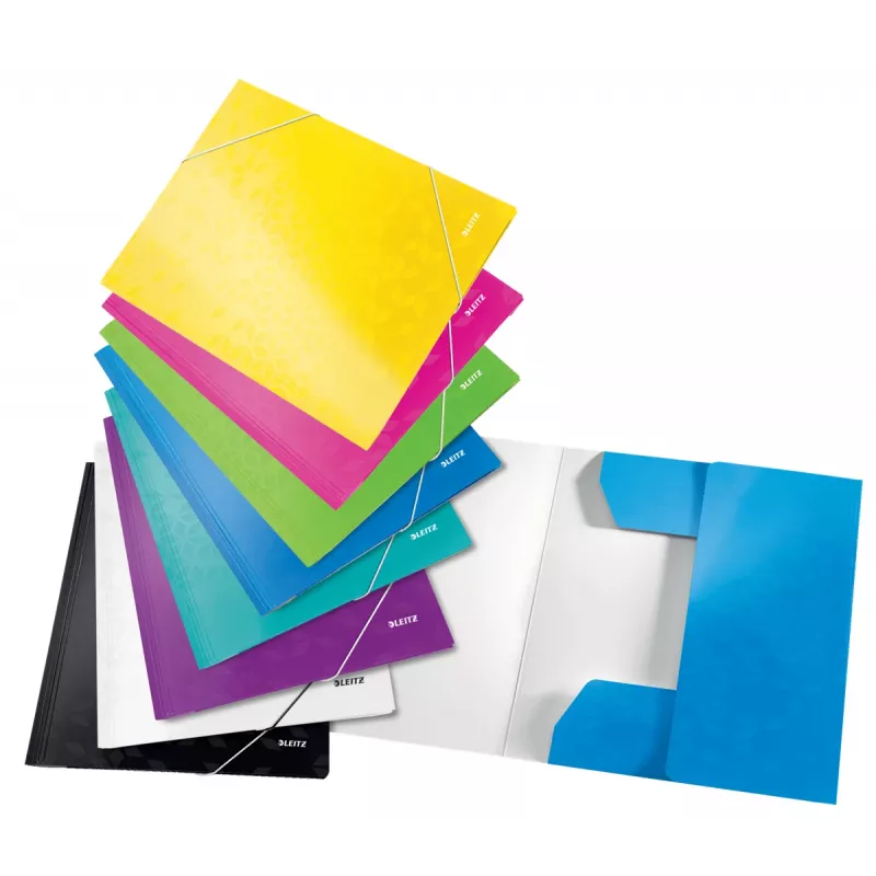 Leitz 3 atloku mape WOW Card/POB A4, prezentāciju mape, A4, polipropilēns (PP), dzeltena, 250 loksnes, 80 g/m²