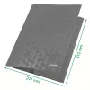 Leitz 3 atloku mape WOW Card/POB A4, Atloku mape, A4, Polipropilēns (PP), Melna, 150 lapas, Elastīga josla