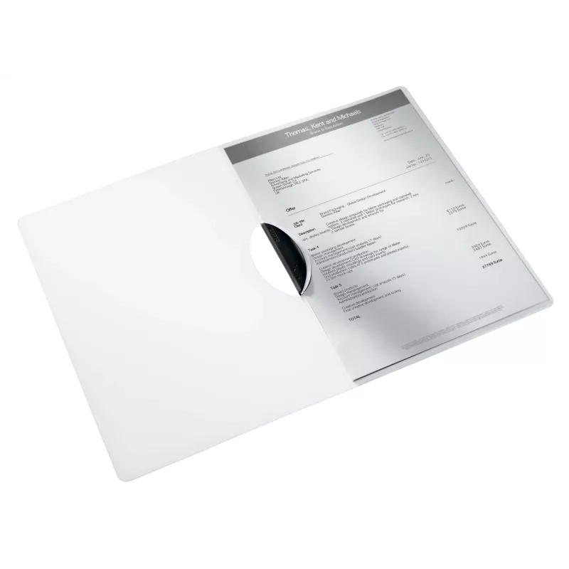 Leitz Clip file ColorClip WOW A4 PP, prezentācijas mape, A4, polipropilēns (PP), balta, 30 lapas, 80 g/m²