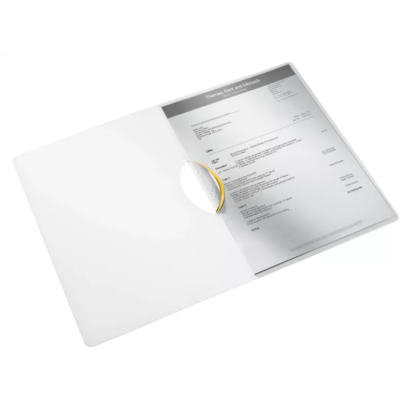 Leitz Clip file ColorClip WOW A4 PP, prezentācijas mape, A4, polipropilēns (PP), dzeltena, 30 loksnes, 80 g/m²
