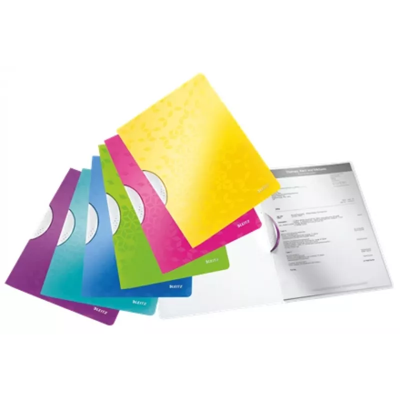 Leitz Clip file ColorClip WOW A4 PP, prezentācijas mape, A4, polipropilēns (PP), melna, spīdīga, 30 lapas