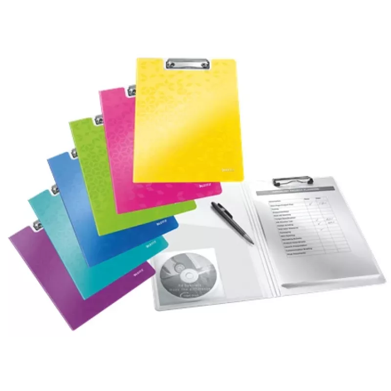 Leitz starpliktuve ar vāku WOW, A4, Polyfoam, Balts, 75 loksnes, 1 kabata, 230 mm