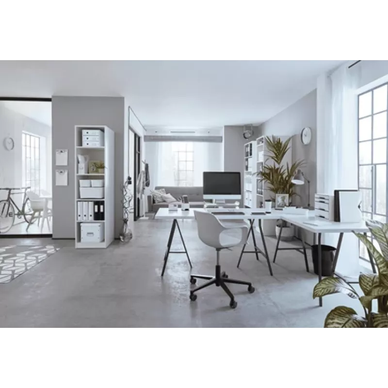 Leitz starpliktuve ar vāku WOW, A4, Polyfoam, Balts, 75 loksnes, 1 kabata, 230 mm