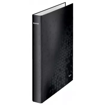 Leitz Ringbinder WOW Laminēts A4+ 2DR/25mm, A4+, D-gredzens, Kartons, Melns, 250 lapas, 80 g/m²