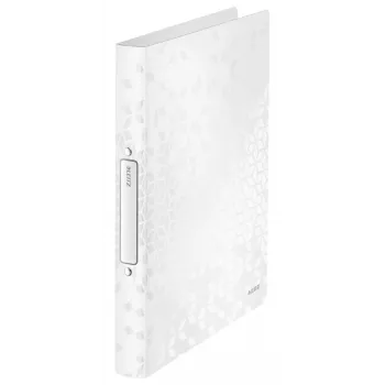 Leitz Ringbinder WOW PP A4 2RR/25mm, A4, apaļa gredzenu mehānika, polipropilēns (PP), balta, 190 lapas, 80 g/m²