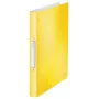Leitz Ringbinder WOW PP A4 2RR/25mm, A4, apaļie gredzeni, polipropilēns (PP), dzeltens, 190 loksnes, 80 g/m²