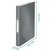 Leitz Ringbinder WOW PP A4 2RR/25mm, A4, apaļi gredzeni, polipropilēns (PP), melns, 190 loksnes, 80 g/m²