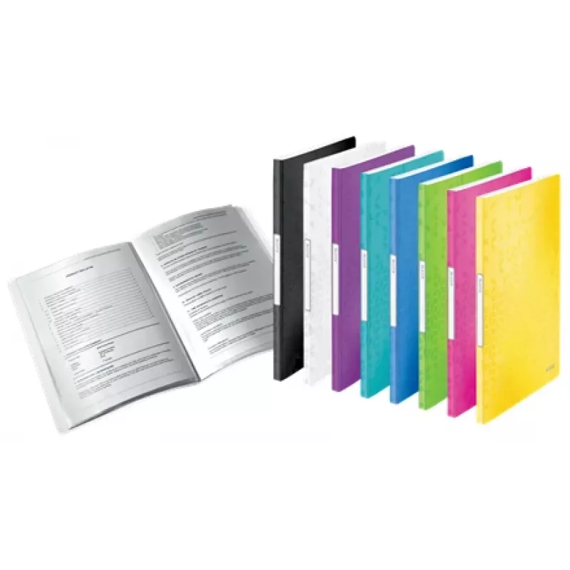 Leitz WOW PP prezentāciju grāmata 20 kabatām, melna, polivinilhlorīds (PVC), 20 kabatas, A4, 231 mm, 13 mm