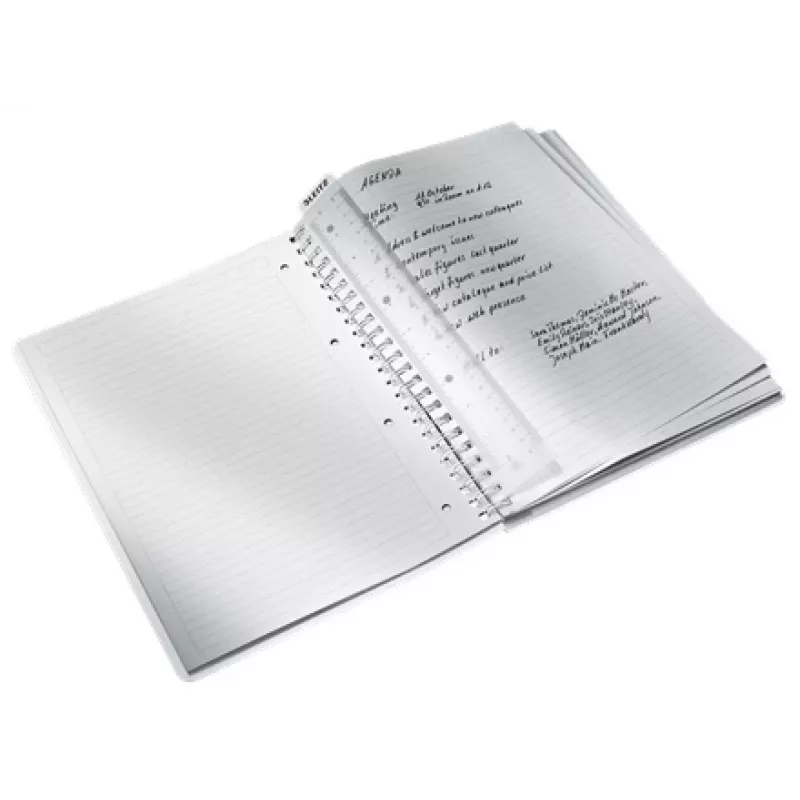 Leitz WOW piezīmju grāmatiņa A4 līnijrakstā, spirāles iesējumā ar PP vāku, vienkrāsains, melna, A4, 80 lapas, 80 g/m², mīkstais vāks