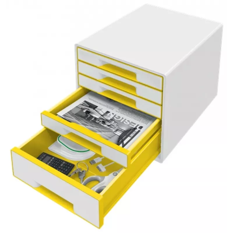 Leitz atvilktņu skapītis WOW Cube 5 atvilktņu, 5 drawer(s), Plastmasa, 270 mm, 287 mm, 363 mm, 3.59 kg