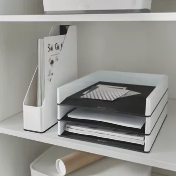 Leitz Magazine File WOW Dual Colour, Balta, Plastmasa, A4, 73 mm, 318 mm, 272 mm