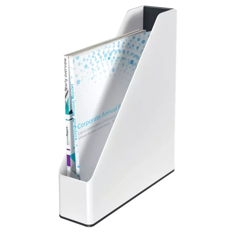 Leitz Magazine File WOW Dual Colour, Balta, Plastmasa, A4, 73 mm, 318 mm, 272 mm
