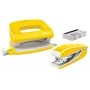 Leitz skavotāju un caurumotāju komplekts Mini WOW, 10 loksnēm, dzeltens, P2, metāls, plastmasa, 3,5 cm, 100 skavas