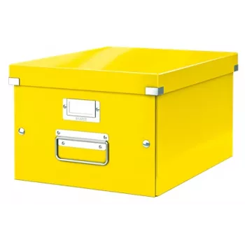 Leitz Click & Store WOW vidēja uzglabāšanas kaste, dzeltena, kartons, 281 mm, 370 mm, 200 mm, 900 g