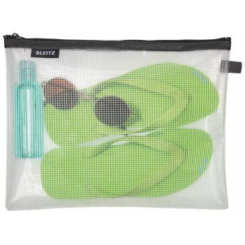 Leitz Travel Pouch ūdensizturīgs WOW Large, Unisex, aksesuāru soma, Liela, rāvējslēdzējs, ūdensizturīgs, melns