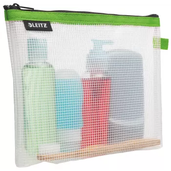 Leitz Travel Pouch Cosmetic ūdensizturīgs WOW, Unisex, aksesuāru soma, One Size, rāvējslēdzējs, ūdensizturīgs, zaļa
