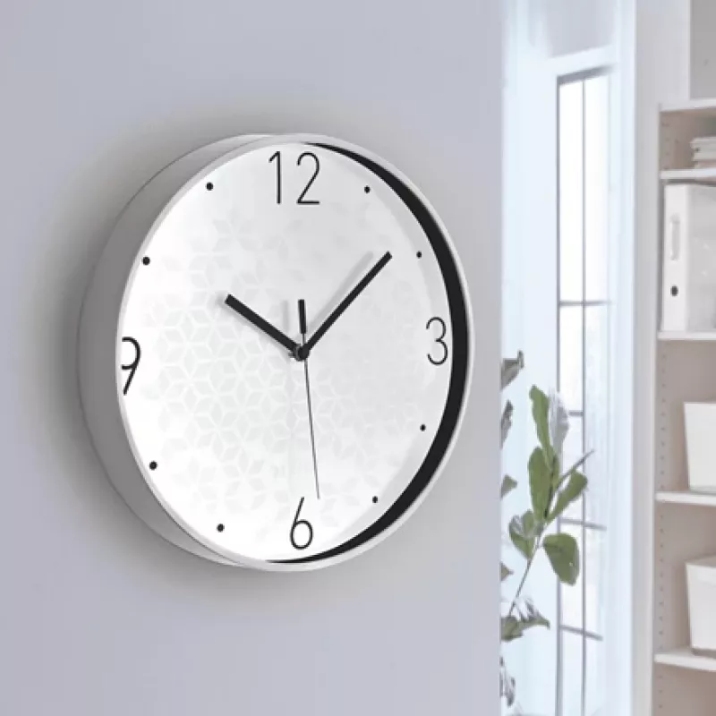 Leitz sienas pulkstenis (kluss) WOW, apaļš, balts, 290 mm, 43 mm, 290 mm, 550 g