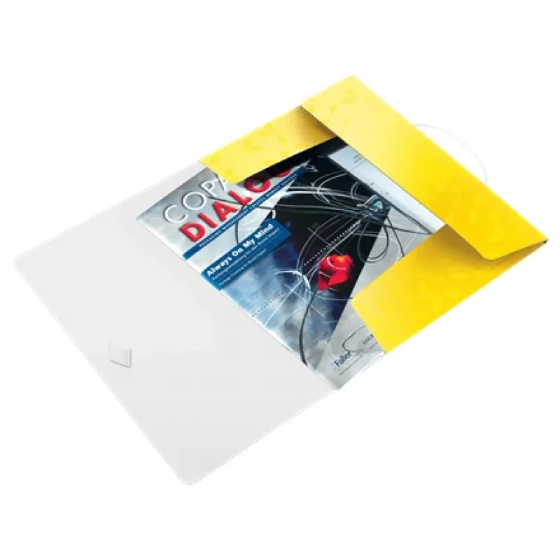 Leitz 3-atloku mape WOW PP A4, prezentācijas mape, A4, polipropilēns (PP), dzeltena, portretorientācija, 150 loksnes