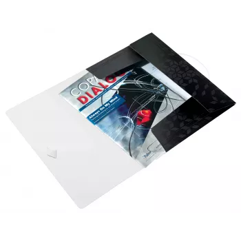Leitz 3-Flap Folder WOW PP A4, Atloku mape, A4, Polipropilēns (PP), Melna, Ainava/Portrets, 150 lapas