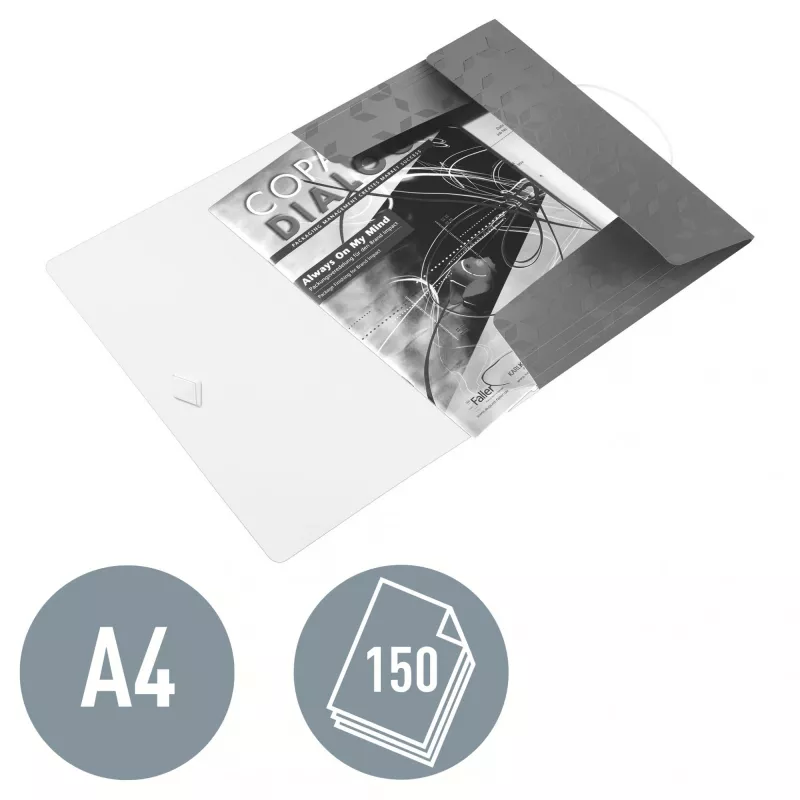 Leitz 3-Flap Folder WOW PP A4, Atloku mape, A4, Polipropilēns (PP), Melna, Ainava/Portrets, 150 lapas