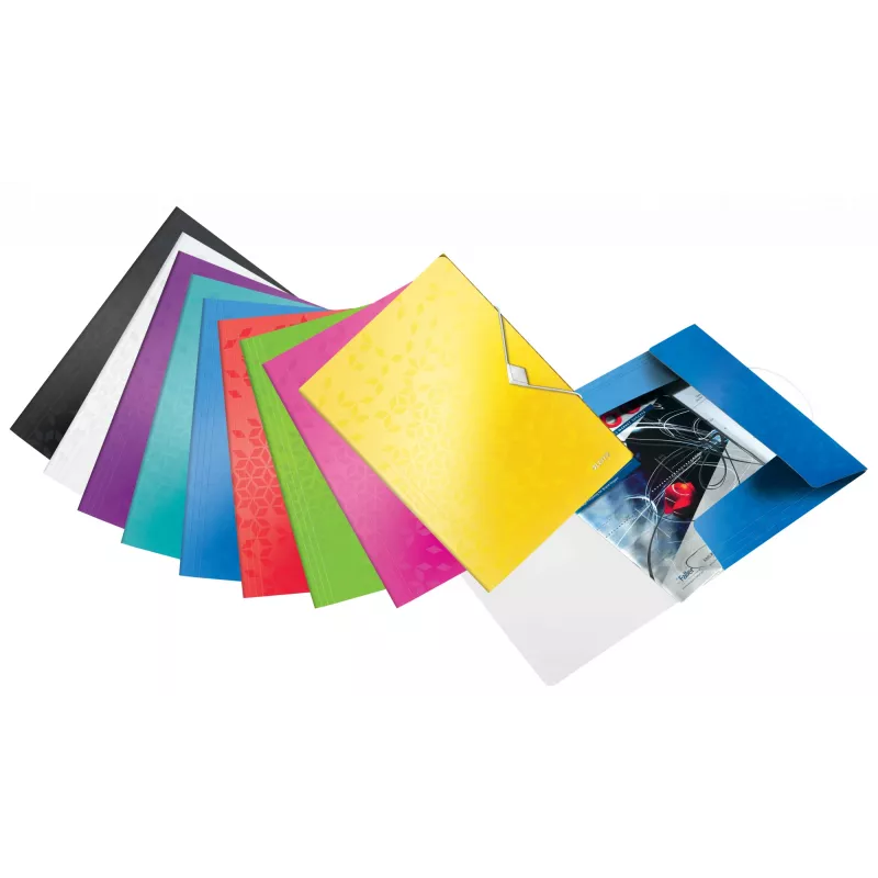 Leitz 3-Flap Folder WOW PP A4, Atloku mape, A4, Polipropilēns (PP), Melna, Ainava/Portrets, 150 lapas