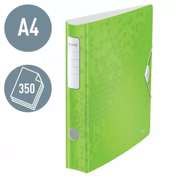 Leitz šķirotājs Active PP WOW A4/65mm, A4, D-gredzens, glabāšanai, putupolimērs, zaļš, 350 lapas