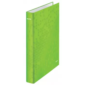 Leitz Ringbinder WOW Laminēta A4+ 2DR/25mm, A4+, D-gredzens, Kartons, Zaļa, 250 loksnes, 80 g/m²