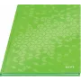 Leitz piezīmju grāmatiņa WOW A4 rūtiņu ar cietajiem vākiem 90g/80lpp, raksts, zaļa, A4, 80 lapas, 80 g/m², rūtiņu papīrs