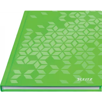 Leitz WOW piezīmju grāmatiņa A5 rūtiņu līnijā ar cietajiem vākiem, raksts, zaļa, A5, 80 lapas, 80 g/m², rūtiņu līnija
