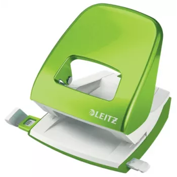 Leitz Hole Punch WOW 5008 Metal 2-hole / 30sheets, 30 loksnes, Zaļa, Metāls, Plastmasa, 8 cm, 5,5 mm, A4, A5, A6, Folio, US-Quart, 8 x 8 x 8 cm