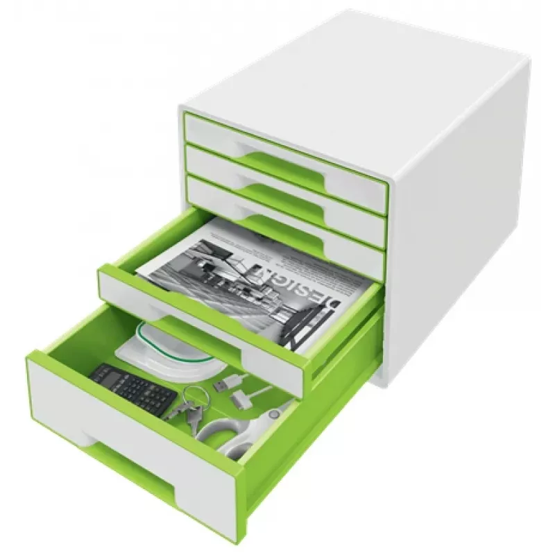 Leitz atvilktņu skapītis WOW Cube 5 atvilktņu, 5 atvilktnes(-ņu), Plastmasa, 270 mm, 287 mm, 363 mm, 3.59 kg