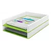 Leitz Letter Tray WOW Dual Colour, Plastic, Green, White, A4, A4, 267 mm, 336 mm