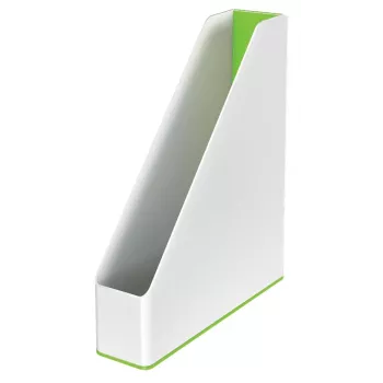 Leitz žurnālu glabātuve WOW Dual Colour, zaļa, balta, plastmasa, A4, 73 mm, 318 mm, 272 mm