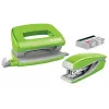 Leitz skavotāja un caurumsitēja komplekts Mini WOW, 10 lapas, zaļš, P2, metāls, plastmasa, 3,5 cm, 100 skavas